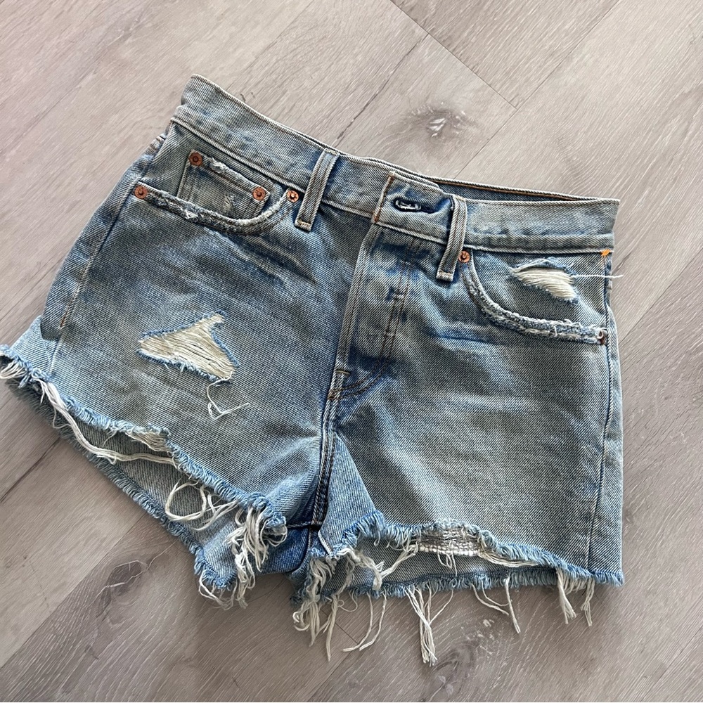 Levi’s high rise jean shorts